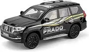 Scale Finished Model Car 1:18 Scale for Toyota Land Cruiser Prado SUV Metal Diecast Car Model Collection Car Souvenir Display Die-cast Vehicle(Black)