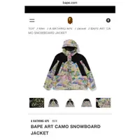 在飛比找蝦皮購物優惠-bape 水彩機能外套 雪衣  保暖连帽外套 潮牌