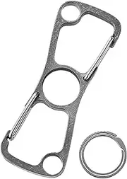 Key Clip - Carabiner Clip for Keys - Multifunctional Alloy Organizer Holder for Gym Boating Hiking Travel Bike Fishing Camping Work Motorcycle Nursing Home Wallet