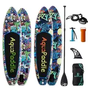 10.5ft Inflatable Paddle Board SUP Stand Up 180KG Stand Surfboard Kayak Graffiti