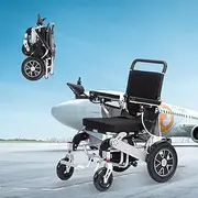 Lightweight Electric Wheelchair for Adults,20 Miles Long Range Foldable Power Wheelchair,Intelligent All Terrain Motorized Wheelchairs for Seniors,Portable Airline Approved Electric Whelechair-330lbs
