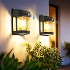 Porch Lights, 2 Pack Wall Solar Lights Outdoor, Solar Motion with 3 Modes for...