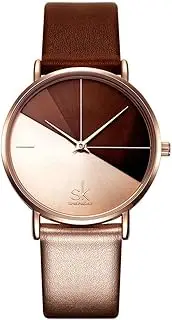 [Generic] Minimalist Ultra-Thin Quartz Watch for Women – 8mm Case, 36mm Dial, Waterproof 30M, PU Leather Strap, Japanese Movement
