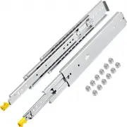 VEVOR Drawer Slides with Lock, 1 Pair 28 inch, Heavy-Duty Industrial Steel up to 500 lbs Capacity, 3-Fold Full Extension, Ball Bearing Lock-in & Lock-