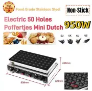 50 holes Poffertjes Nonstick Commercial Electric Mini Dutch Pancake Baker Maker