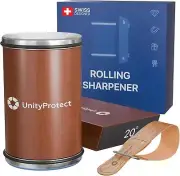 Rolling Knife Sharpener Kit, Sharpening Tool, Roller with Diamond Stone for 15°
