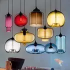 Colorful Glass Pendant Lamp Vintage Chandelier Lighting Fixtures Deco Lamp