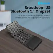 Folding Wireless Bluetooth Keyboard 3Channels Connection for Windows Android IOS