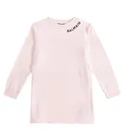 [Balmain Kids] Balmain Kids Logo cotton jersey sweatshirt dress Y 6 pink