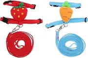 PENIKOKO 2Sets Bunny Leash Harness Kit for Pets Comfortable and Durable Rabbit Harness with Traction Rope Random Style for Safe Walking and Control