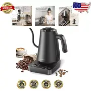 Barista Edition Gooseneck Kettle - 1L Stainless Steel with Precise Temp Control