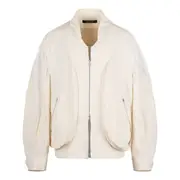 [JiyongKim] Draped Pocket Mesh Sleeve Jacket