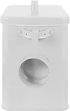MUCKLILY Box Kitchen Storage Bucket Food Storage Tin Powder Soap Containers Pet Food Treat Storage Bin Rice Storage Container Rice Container Dry Food Bucket White Tinplate Coffee Can Iron