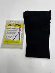 ( 1 pair) Beister Open Toe Thigh High 20-30mmHg Compression Socks Size XL Black