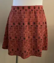 jamie sadock Orange Brown Crinkle Pull-On Golf Skirt Womens Size Medium NWT