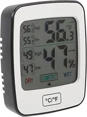 Digital Thermohygrometer Large Display Home Office Accurate Temperature Humidity Monitor Safe Materials