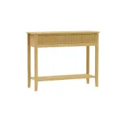 Maestro Furniture Skyler Modern Fluted 1-Drawer Hallway Console Table Natural