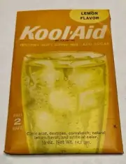 VINTAGE 1950's KOOL-AID FULL PACK Sealed Mip LEMON FLAVOR old store stock NOS !!