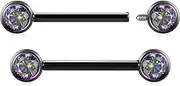 [AROWRO] Nipple Rings Nipple Piercing Tongue Rings Nipple Bar G23 Titanium 14G Internally Threaded Straight Barbells Bridge Piercing Jewelry Tongue Piercing Jewelry 12mm-20mm, Metal, no gemstone