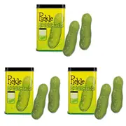 45pc Archie Mcphee Pickle Bandages/Wound Plaster w/ Metal Tin First Aid Set