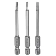 3pcs H2.5 Hex Head Drill Bit Wrench 2.5mm Flat Tip 1/4" Shank 80mm Long Magnetic