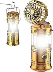 Camping Lanterns with Fan,Portable Table Fan with LED Lantern - Outdoor Cooling Device with Lamp for Picnic Fishing Workbench Hiking Beach