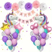47Pcs Unicorn Set - Vitality Balloon Garland Jewelry Outdoor Celebration And Theme Party Birthday Balloon Decoration