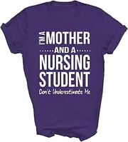 [MPSstudio] Funny Nursing Student Mom Nursing School Future Nurse Unisex Tee Gift Shirt Women Men T-Shirt (Purple;3XL)