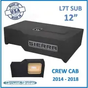 Gmc Sierra Crew Cab 2014 - 2018 12" Single Box Subwoofer Enclosure Solo Baric