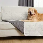 GORILLA GRIP Waterproof Dog Bed Cover 68x82, Pet Blanket for Furniture, Sofa, Couch, Crate, Car, Sofa Throw Essential for Cats and Dogs, Tear and Slip Resistant Leakproof Cushion Cover, Light Taupe