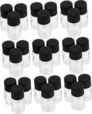 IWOWHERO 50pcs Essential Oil Sample Bottles Clear Refillable Liquid Containers with Screw Caps for Travel DIY Perfumes and Cosmetic Storage