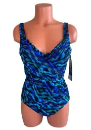 Miraclesuit Womens Seraphina Underwire One Piece Swimsuit Multicolor Size 10