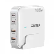 Unitek P1229AWH 100W Desktop GaN Charging Station with 2x USB-C PD Ports & 2x USB-A QC3.0 Ports - White [P1229AWH]