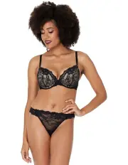 [Pleasure State] My Fit Lace Thong in Black