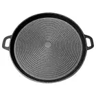 34cm Cast Iron Grill Pan with Handles Frying Pan for Home Party Travel Outdoor