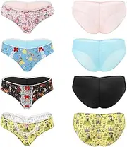 [LittleForBig] Women's Ladies Soft Cotton Underwear Comfortable Hipster Briefs Fairytale Princess 4 Pack Panties Set