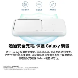 SAMSUNG 三星無線閃充充電板 雙座充 15W 充電盤 EP-P5400