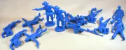 Toy Soldiers of San Diego Dismounted Cavalry with Casualties Medium Blue Set #17