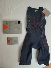 Speedo Female Size SR5 Fastskin3 Elite Recordbreaker Kneeskin Navy/Red