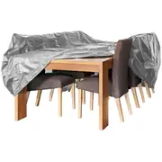 Worth Covering - Grey Outdoor 6-Seater Rectangular Table Cover - 240cm L x 160cm W x 90cm H