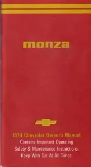 1979 Chevrolet Monza Owners Manual User Guide Reference Operator Book Fuses OEM