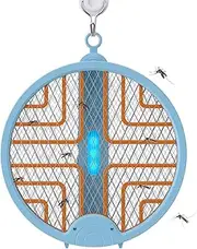 Electric Fly Swatter,Portable Foldable Fly Zapper Racket - Handheld Swatter for Restaurant Kitchen Balcony Hotel Garden Patio Travel Indoor
