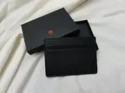 TUDOR Swiss Watch Co Business Card Holder Blac Leather With Gift Box