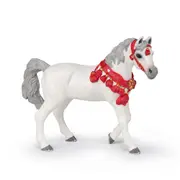 [Papo France] Papo White Arabian Horse in Parade Dress Figurine