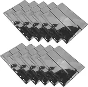 GETAJGHSD 10pcs Black Background Stamp Album Pages Double Sided Stamp Sleeves for Organizing and Displaying Coin Collections for Collectors