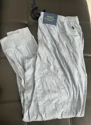 Polo Ralph Lauren Men's Lightweight Knit Pajama Jogger Pants XL Light Blue