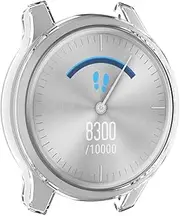 Turnwin intended for Garmin Vivomove Luxe/ Vivomove Style Cover Case, Soft Flexible TPU Silicone Shock-Proof and Scratch-Resistant Protector Cover Case intended for Vivomove Luxe/ Vivomove Style Plus Bands Smartwatch (Clear)