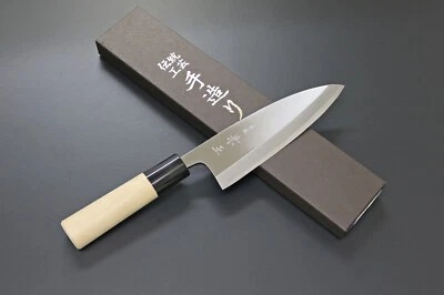Kanetsune Seki Japanese Kitchen Knife G-30 Kanemasa Kasumiken Ai-Deba 150mm