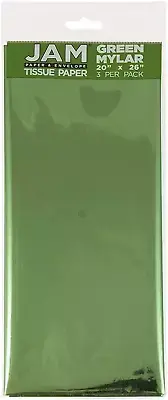 Tissue Paper - Green Mylar - 3 Sheets/Pack