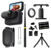 Insta360 4K GO 3S Black 64GB Camera WiFi Mini Waterproof Camera + Drone Stick
